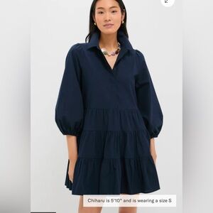 Tuckernuck Pomander Place Navy Mabel Mini Dress Size Medium